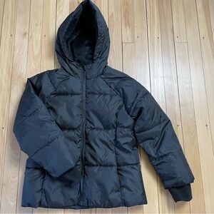 Swiss tech youth black puffer jacket